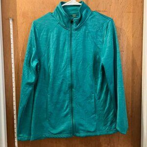 ❤️‍🔥❤️‍🔥🐻Size M - Xersion - Long Sleeve Turquoise Jacket - Small Snag on Arm